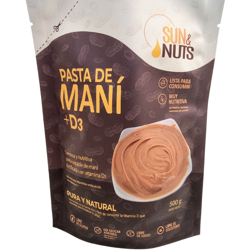 Pasta de maní con vitamina D 500 gramos