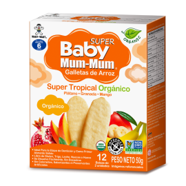 Galletas de Arroz Baby Mum Mum - Sabor Tropical Orgánico