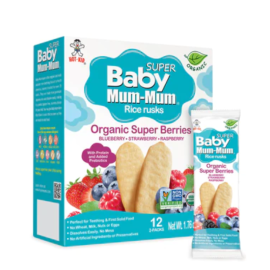 Galletas de Arroz Baby Mum Mum - Sabor Berries Orgánica 50 grs