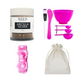 Mascarilla de Arcilla Negra Set + Bowl + Cintillo + Saquito