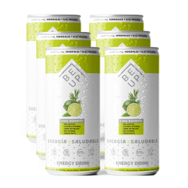 Pack Bebidas Energéticas 100% natural Sabor Lima Romero 6 Unidades