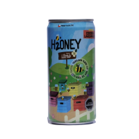 Display 24 latas H2ONEY. Bebida finamente gasificada endulzada y saborizada con miel de abejas sabor Ulmo
