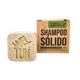 Shampoo Sólido Té Verde y Lemongrass 60 grs