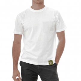 Polera Sustentable Hombre Manga Corta Blanca